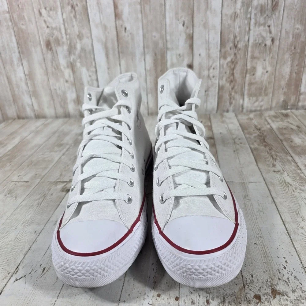 Converse Chuck‎ Taylor All Star High Top White Canvas Sneakers M7650 Womens 13